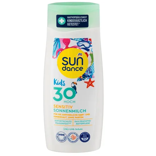 200ml Sun Dance Kids Sensitiv Sonnencreme LSF 30 Wasserfest UVA & UVB #02