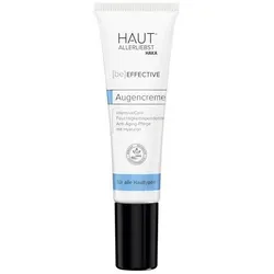 HAUTALLERLIEBST Augencreme Augencreme mit Hyaluron 15 ml, 15 ml, Augenpflege, Anti-Falten-Pflege für die Augenpartie weiß