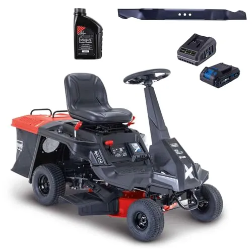 Scheppach Benzin Aufsitzmäher MR230-61 | 6PS | E-Start | 61cm Schnittbreite | 35-75mm Schnitthöhe | 150L Fangbox | 4xVor- / 1xRückwärtsgang | Rasentraktor Aufsitzrasenmäher mit Motoröl & Ersatzmesser