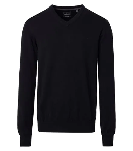 CASAMODA Pullover Uni - Pullover für Herren aus reiner Pima-Baumwolle, mit V-Ausschnitt und besonders weichem Tragegefühl – ideal für vielseitige Kombinationen.
