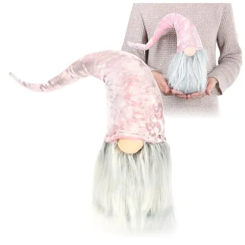 com-four® Premium Weihnachts-Wichtel für die Weihnachtsdeko, winterliche Zwergen-Figur - Zipfelmütze - skandinavische Deko-Trolle - schwedischer Gnom mit Bart und Langer Wintermütze