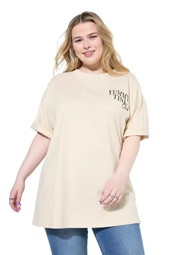 Studio Untold Damen große Größen Übergrößen Plus Size T-Shirt, Oversized, Cocktail hell-beige 42+ 840616660-42+