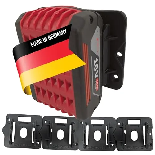 ULROAD 5x Akkuhalter kompatibel mit Bosch Professional 14,4V 18V 36V Akku Wandhalterung Wand Halter GBA ProCore AMPShare Accus