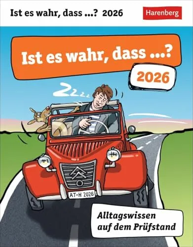 Ist es wahr, dass ...? Tagesabreißkalender 2026 - Alltagswissen auf dem Prüfstand: Interessanter Tischkalender mit täglichem Alltags-Wissen. ... zum Aufstellen (Wissenskalender Harenberg)