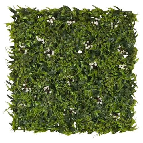 hjh OFFICE Pflanzenwand künstlich More Green I 50x50 cm - Künstliche Pflanzenmatte für Indoor-Wandbegrünung, pflegeleicht und ideal zur Verschönerung von Büros und Wohnbereichen. Immergrün, detailgetreu und anpassungsfähig für verschiedene Formen.
