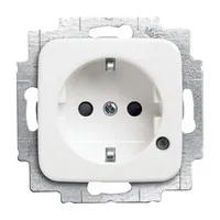 Schutzkontaktsteckdose mit LED Kontrolllicht weiß, Retail