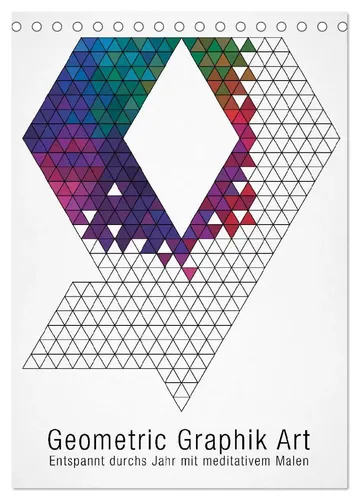 Geometric Graphik Art Tischkalender 2026 - Schöner DIN A5 Kalender mit 14 Seiten, ideal für kreative Inspiration und entspannte Planung im Alltag. Perfekt für Kunstliebhaber und zur Verschönerung Ihres Arbeitsplatzes.