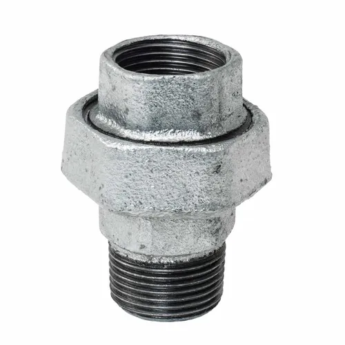 GEBO Gewindefitting, Verschraubung IG/AG flach dichtend verzinkt