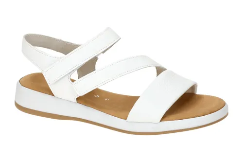 Gabor 82.733.50 Sandalette in Weiß – Größe 43 EU (9 UK) - Sportliche Sandalette aus hochwertigem Leder mit Klettverschluss für eine individuelle Anpassung. Ideal für warme Tage und vielseitige Outfits. Mit angenehmem Tragekomfort und robuster PU-Laufsohle.