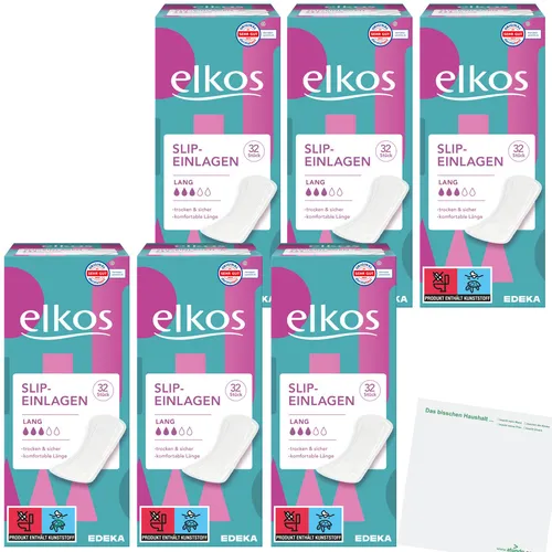 Elkos Slipeinlagen Lang 6er Pack 6x32 Stück usy Block