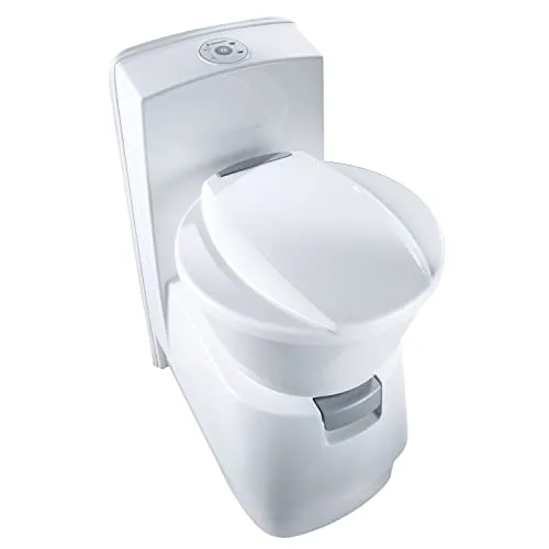 Dometic Kassettentoilette CTS 4110 - Campingtoilette mit kratzfestem Keramik-Inlay, 30% leichter als Vollkeramik und optimierter Spülleistung für besseren Komfort unterwegs.