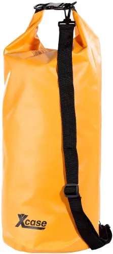 Xcase wasserdichte Taschen: Wasserdichter Packsack 25 Liter, orange (Paddelsack, Packsack aus LKW-Plane, Reisetasche)