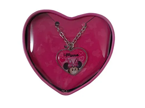 Joy Toy 71292 Kette Minnie mit Herz-Medaillon, Stahl