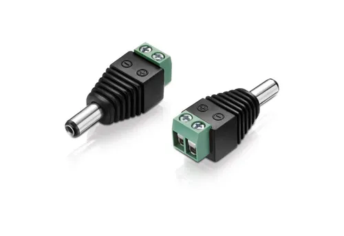 conecto Niedervolt Adapter (Terminalblock 2-polig auf DC-Hohlstecker), 5,5x2,1 Stromkabel