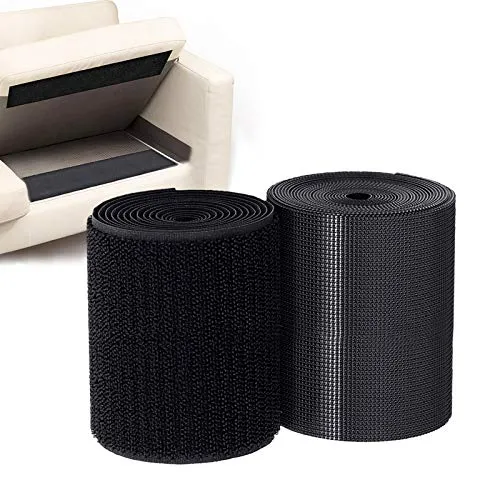 TEUVO Klettband Selbstklebend, 11cm Breit und 1M Lang Schwerlast Klettverschluss für Befestigungs-, Montage- und Fügeanwendungen zu Hause und Arbeitsplatz