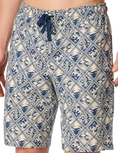Schiesser Herren Schlafhose kurz Bermuda - Mix + Relax - Bequeme kurze Schlafhose aus hochwertiger Bio-Baumwolle, ideal für entspannte Nächte und gemütliche Tage.