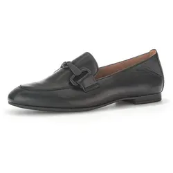 Gabor Slipper schwarz 38,5 EU (5,5 UK) - Halbschuhe aus hochwertigem Glattleder, mit komfortabler Leder-Innensohle und 1,5 cm Absatzhöhe – ideal für stilvolle Alltagslooks.
