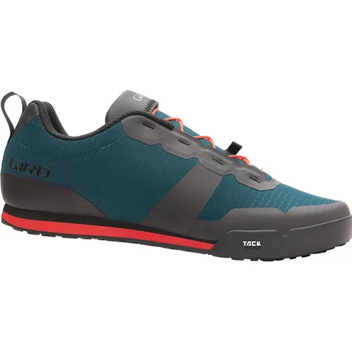 Giro Herren Tracker Fastlace Fahrradschuh, Harbor Blue Bright Red, 45 EU - Fahrradschuhe mit thermogeklebten PU-Overlays und innovativem Fastlace-System für schnellen Sitz und hohen Komfort beim Radfahren.