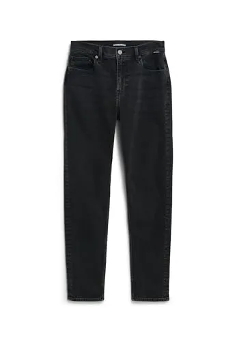 ARMEDANGELS Herren Tapered Jeans AARJO TARPA Regular Fit Schwarz - Nachhaltige Herrenjeans aus recyceltem Baumwollmix mit hohem Tragekomfort. Ideal für einen modernen Look im Alltag.