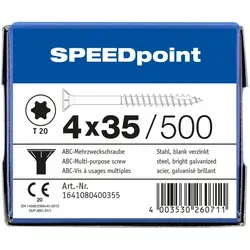 ABC SPEEDpoint Senkkopf T20 Teilgewinde Schabenut A2J 4x35mm (500)