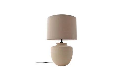 Lindby Tischlampe Thalassia in Creme - Tischlampe aus Keramik (1-flammig, E27) mit Schalter für individuelle Lichtgestaltung, ideal für eine gemütliche Atmosphäre in jedem Raum.