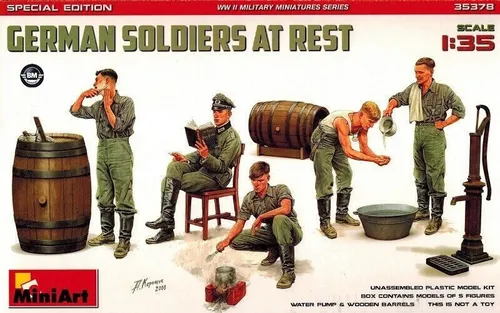 MiniArt German Soldiers at Rest Deutsche Soldaten bei Rast 1:35 Bausatz 35378