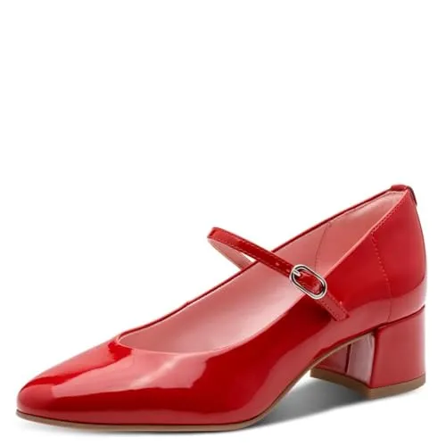 Tamaris Spangenpumps mit Blockabsatz und verstellbarem Riemchen - Elegante Spangenpumps für besondere Anlässe. Mit einem flexiblen Fußbett für hohen Tragekomfort und einer rutschfesten Sohle sind sie ideal für lange Abende. Perfekt kombinierbar mit Kleidern oder Hosen.