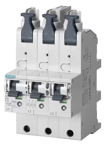 Siemens 5SP38352 Hauptleitungsschutzschalter 35A - Hauptleitungsschutzschalter (SHU) für 230/400V, ideal für zuverlässigen Kurzschlussschutz und Überlastsicherung in Elektroinstallationen.