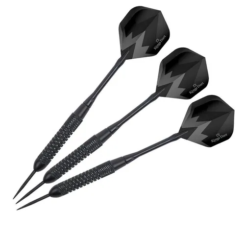 Kings Dart Dartpfeil Steeldarts Black Star, Mit gehärteter Stahlspitze