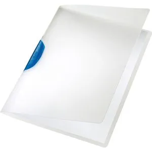 Leitz Klemmhefter 4175-00-35 ColorClip, A4, für 30 Blatt, transparent, Clip blau