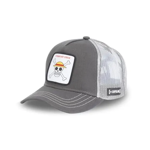 Capslab Straw Hat Crew One Piece Graue Trucker Cap