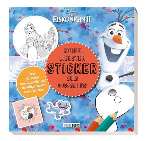Disney Die Eiskönigin 2: Meine liebsten Sticker zum Ausmalen: Über 60 Sticker zum Anmalen und 16 farbige Szenen zum Verzieren!
