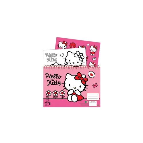 Hello Kitty Skizzenbuch A4 40 Seiten Sticker Mädchen Sanrio