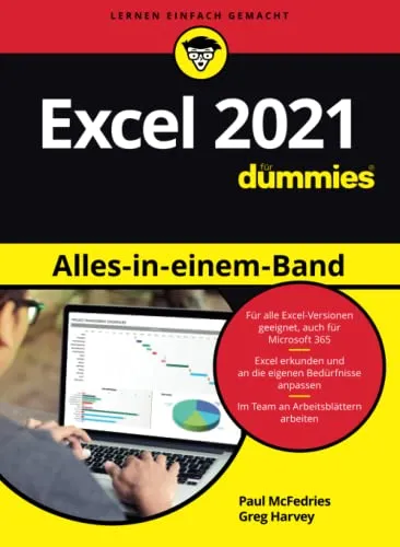 Excel 2021 Alles-in-einem-Band für Dummies - Umfassendes Handbuch für Microsoft Excel 2021 und 365, ideal für Einsteiger und Fortgeschrittene, um alle Funktionen effizient zu nutzen.