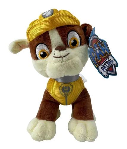 Play by Play Kuscheltier Paw Patrol Kuscheltier Paw Patrol Plüschtier 20cm Rubble gelb (1-St), Super weicher Plüsch Stofftier Kuscheltier für Kinder zum spielen