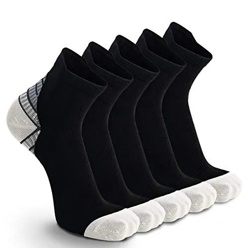 Weekend Peninsula 5 Paar Kompressionssocken Sportsocken Laufsocken für Herren & Damen Münner Leichtgewicht Kompressionsstrümpfe Funktionssocken Sneaker Socken (as3, alpha, m, regular, regular, Grau)