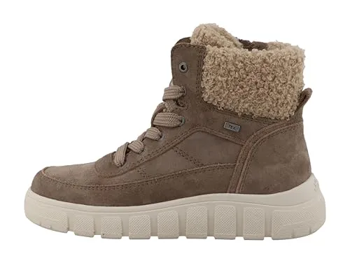 Lurchi Kinderschuhe Mädchen Schnürstiefel Grau - Wanderschuhe für Mädchen, kuschelig warmer Winterstiefel mit seitlichem Reißverschluss und Tex-Membrane für trockene Füße und hohen Tragekomfort.