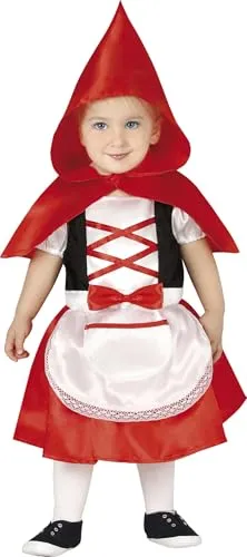 FIESTAS GUIRCA Rotkäppchen Kostüm für Babys - Kostüme für Kinder - Bezauberndes Rotkäppchen Kostüm mit Umhang, Kapuze und Kleid, perfekt für Märchenpartys und Karneval, ideal für Babys von 12-18 Monaten.