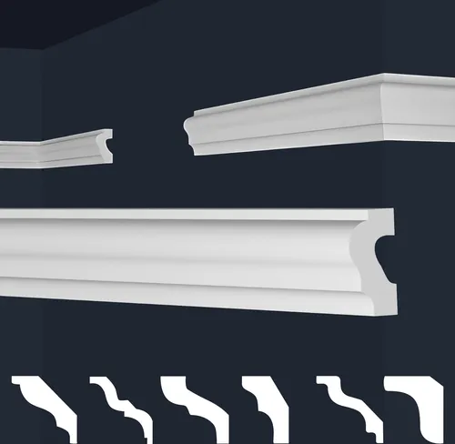 marbet design Stuckleiste E-19 - 40m XPS Styropor Wandleisten für elegantes Wohnen - Verleihen Sie Ihrem Zuhause mit den marbet Stuckleisten E-19 zeitlose Eleganz. Hergestellt aus leichtem und robustem XPS Styropor, bieten sie einfache Montage und individuelle Farbgestaltung für jeden Einrichtungsstil.