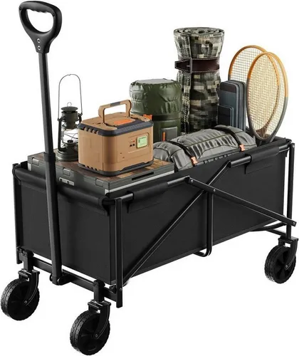 Woltu Faltbarer Gartenwagen mit verstellbarem Griff