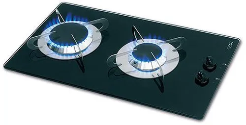 Can PV1357-S Gaskochfeld 2-flammig aus Kristallglas