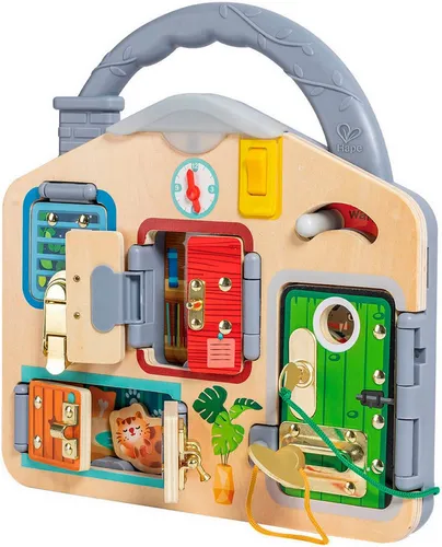 Hape Lernspielzeug E1111 - Spiele-Tafel Schloss Schlüssel, fördert Kreativität und Motorik für Kinder ab 3 Jahren