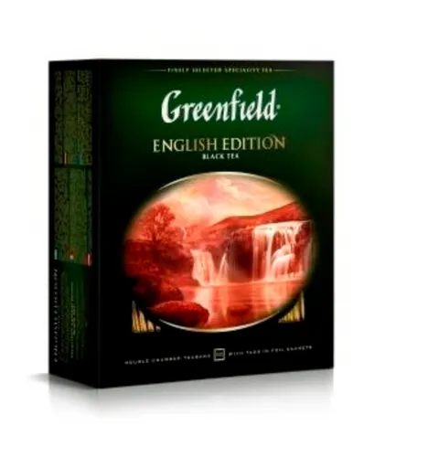 GREENFIELD ENGLISH EDITION Schwarztee Starker schwarzer Tee 100 Beutel