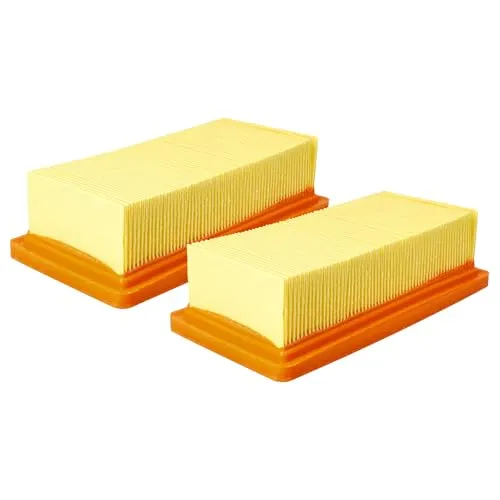 vhbw Filterset 2X Flachfaltenfilter kompatibel mit Kärcher AD 3.200, AD 3.000, AD 3, AD 3 Premium, AD4, AD 4 Premium Trockensauger - Filterelement