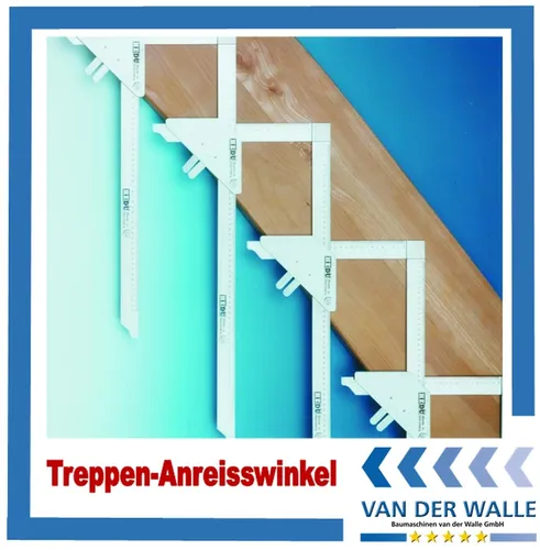 HEDÜ Treppen-Anreisswinkel Anreißwinkel T110 Grundpackung 7 + 8