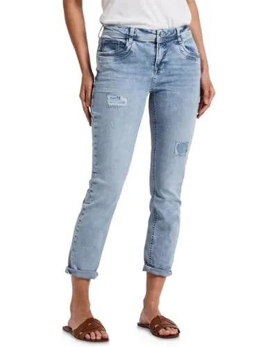 Comfort-fit-Jeans STREET ONE für Damen - Ultra Bleach Destroywash - Moderne Jeans im Destroyed-Look mit 5-Pocket-Style. Der Baumwollmix sorgt für hohen Tragekomfort und eine perfekte Passform. Ideal für einen lässigen Casual-Look.