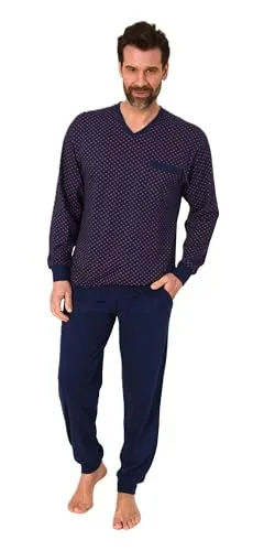 Normann Herren Langarm Schlafanzug - Eleganter Pyjama in Übergrößen, Farbe: Rot, Größe: 54 - ELEGANTES DESIGN: Langarm Herren Pyjama in zeitloser Optik. BÜNDCHEN: Sorgen für Komfort und verhindern Verrutschen in der Nacht. MARKENQUALITÄT: Seit 1903 für besten Schlafkomfort bekannt. ÜBERGRÖSSEN: Ideal auch für größere Größen erhältlich.