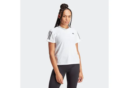 adidas OWN THE RUN Funktionsshirt Damen - Weiß, Größe XS - Kleidung: Atmungsaktives Kurzarmshirt mit AERO.RDY-Technologie für optimale Feuchtigkeitsregulierung und schnellen Trocknung, ideal für sportliche Aktivitäten.