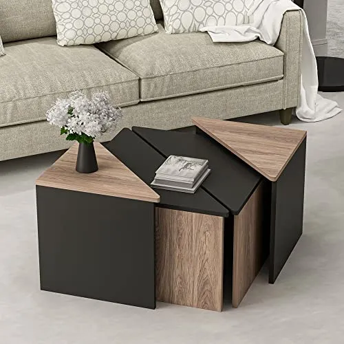 [en.casa] Couchtisch Frederikshavn 4er Set von en.casa