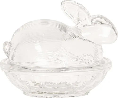 Clayre & Eef Glastopf 12x8x9 cm Glas Kaninchen